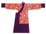 A printed Han Dynasty brocade robe